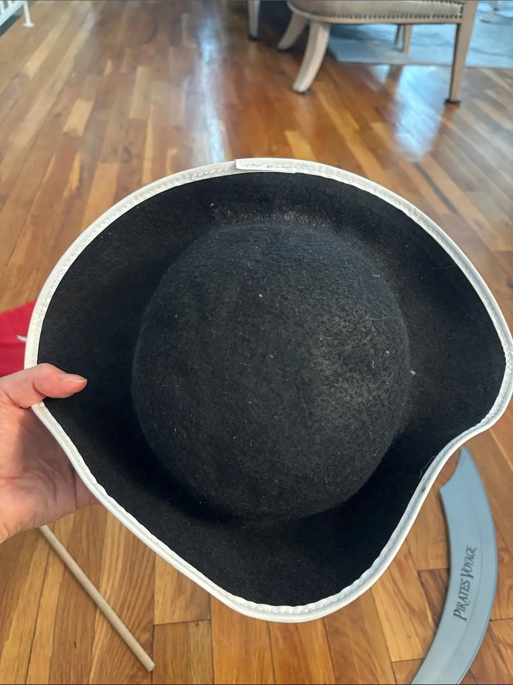 Kids Black Pirate Hat with Skull Emblem